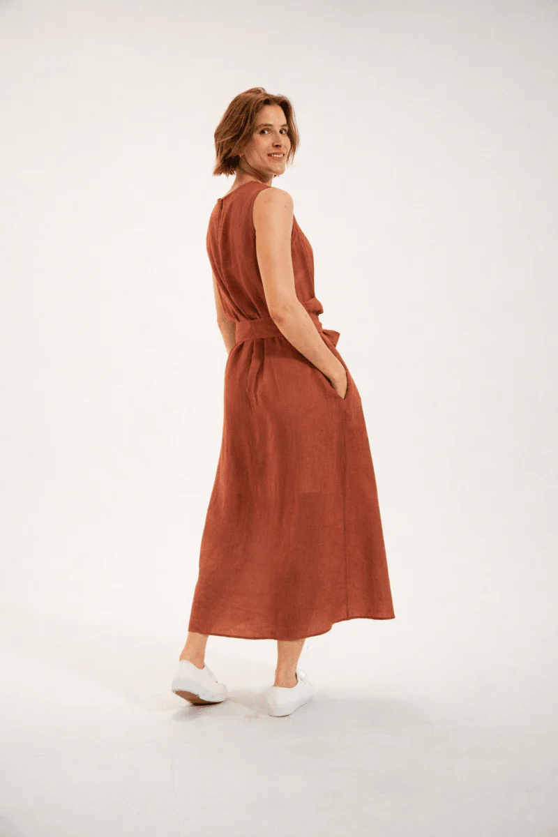 Robe longue en lin ROME - Image 2