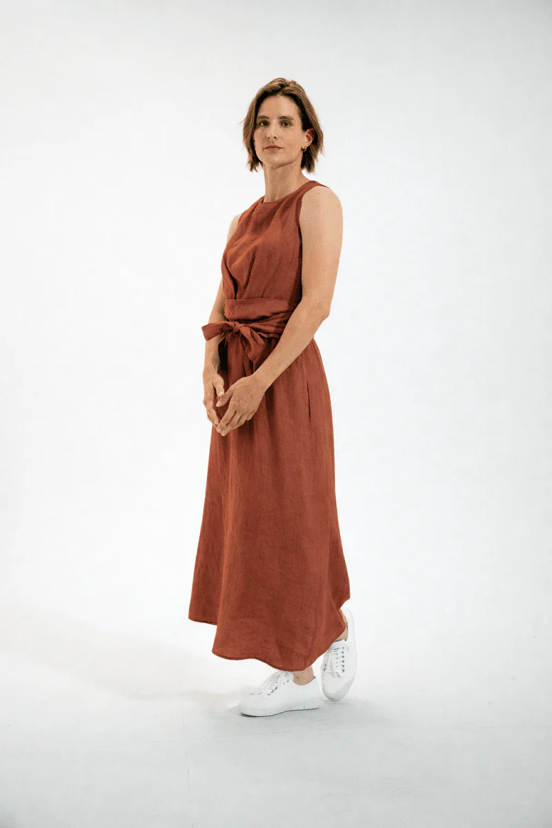 Robe longue en lin ROME - Image 3