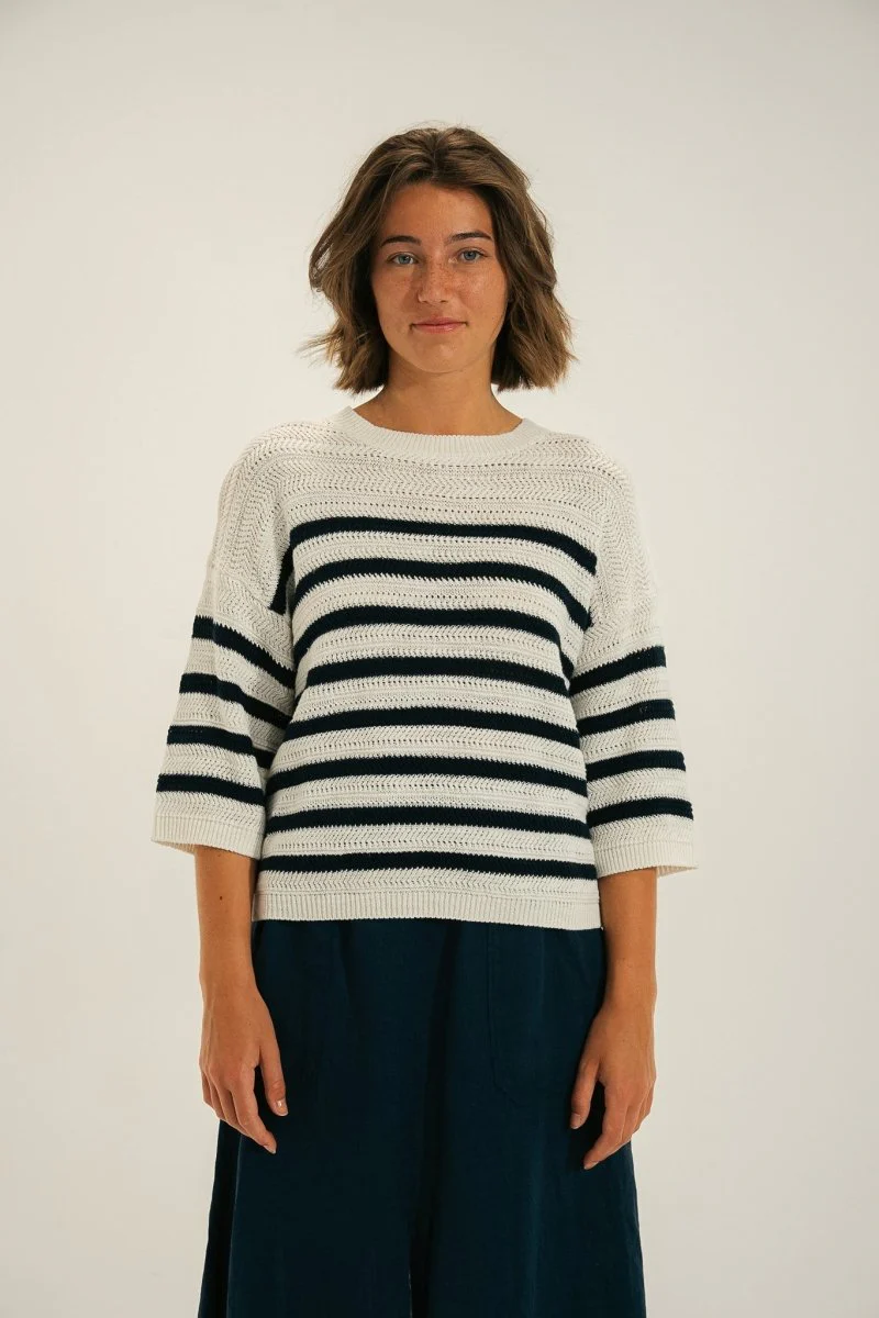 Pull grosse maille fantaisie TABOA