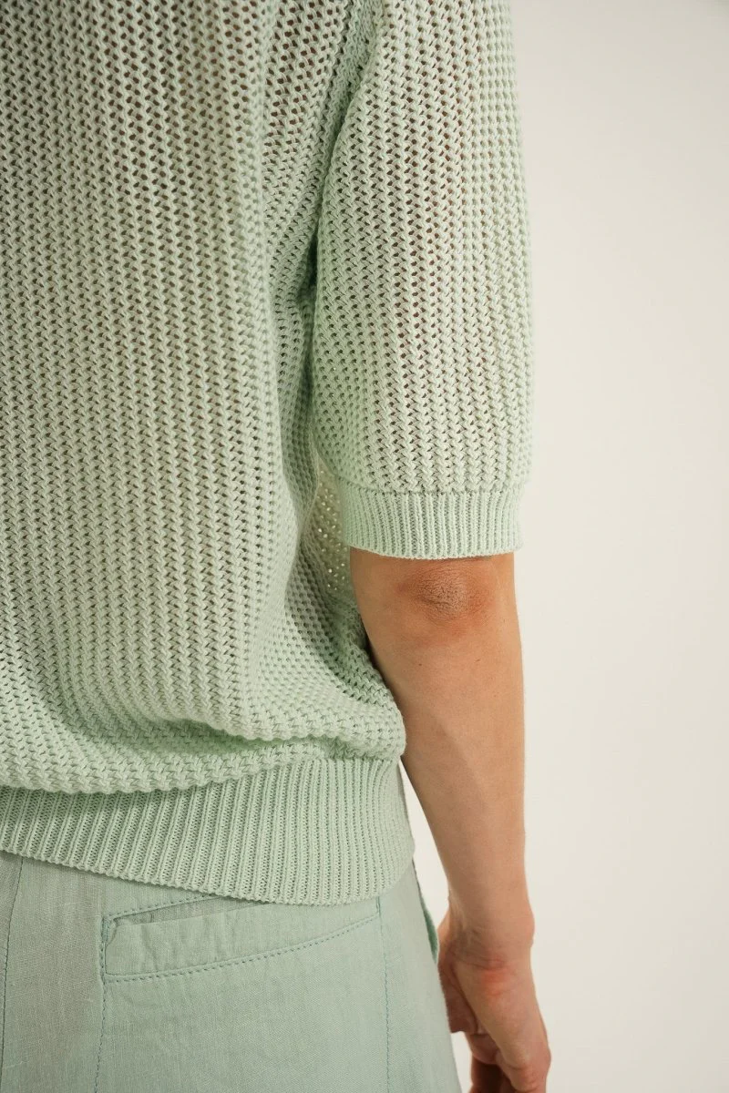 Pull col vareuse tricotage fantaisie TAVIRA - Image 5