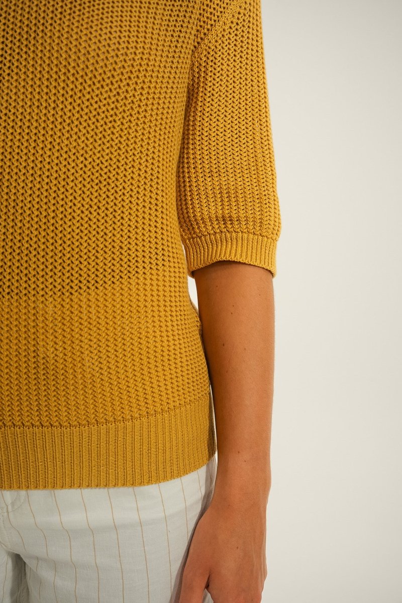 Pull col vareuse tricotage fantaisie TAVIRA - Image 5