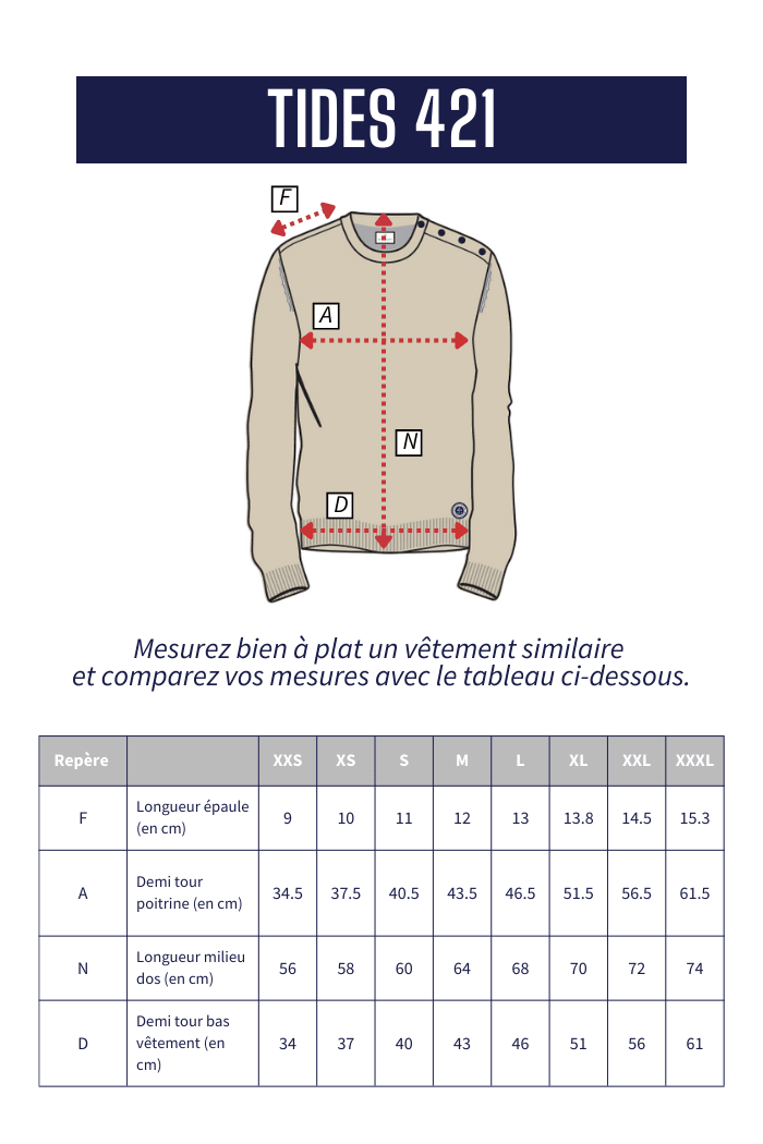 Pull marin MIXTE en laine vierge TIDES - Image 12
