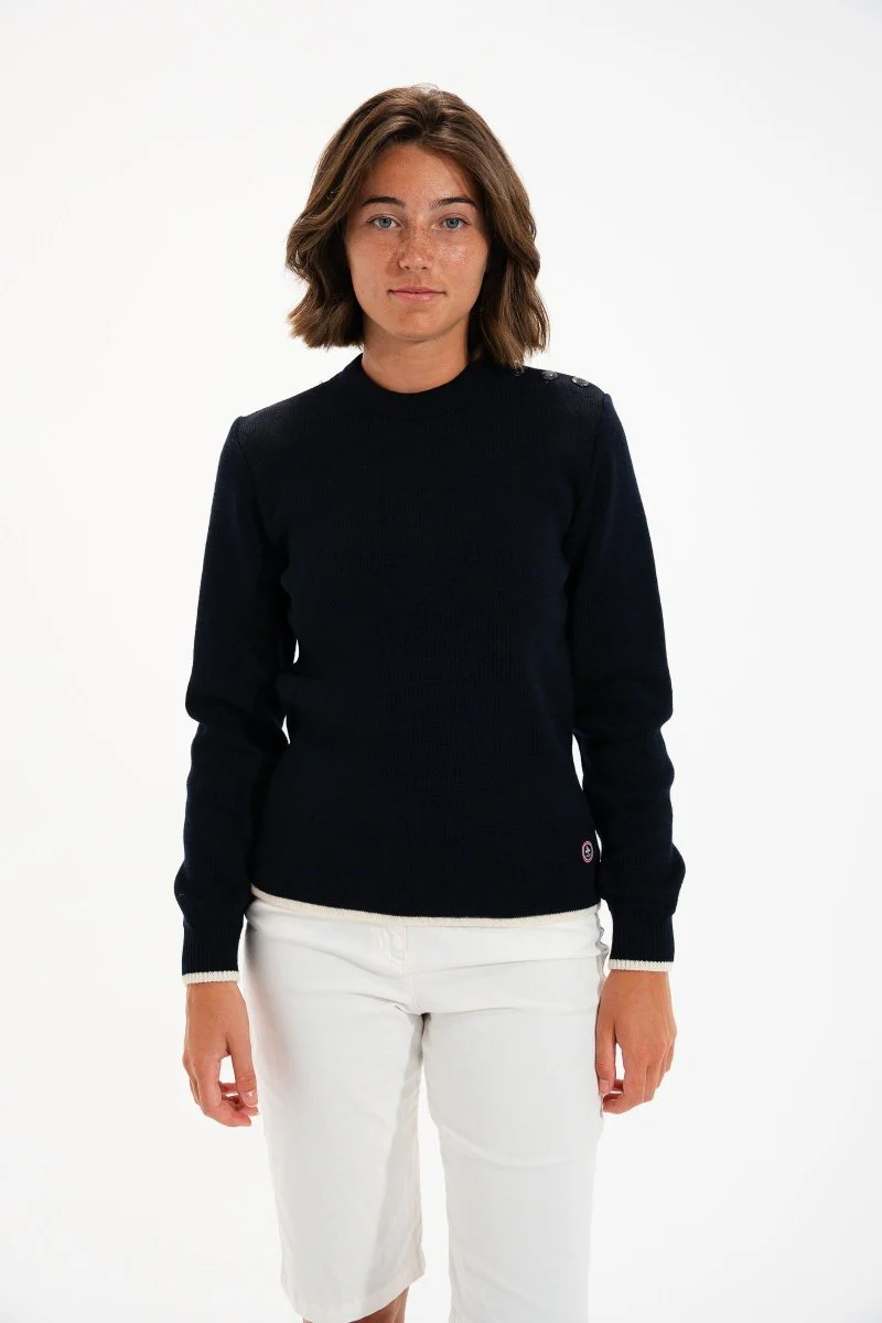 Pull marin MIXTE en laine vierge TIDES - Image 2