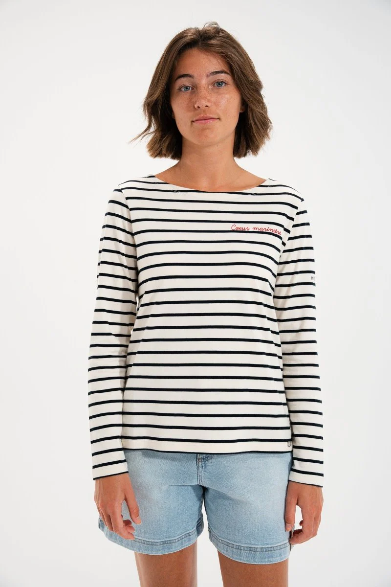 Marinière broderie cœur VENTEST - Image 4