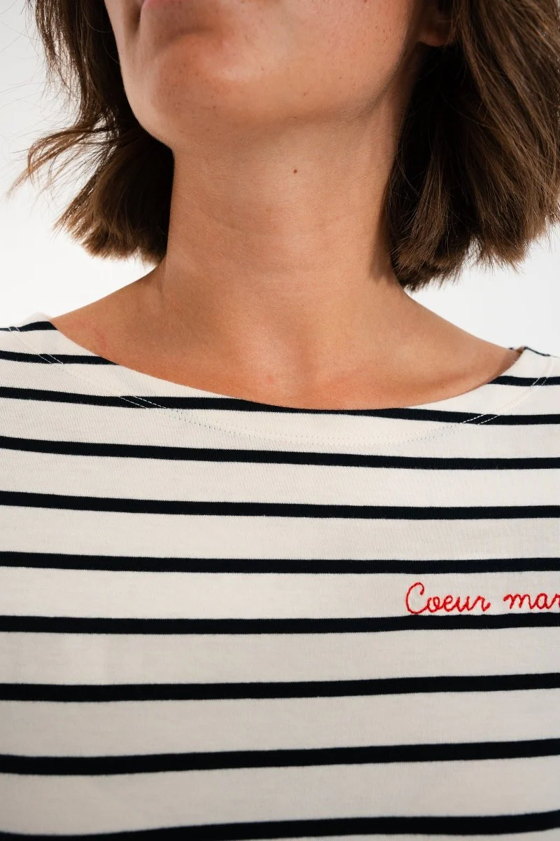 Marinière broderie cœur VENTEST - Image 5