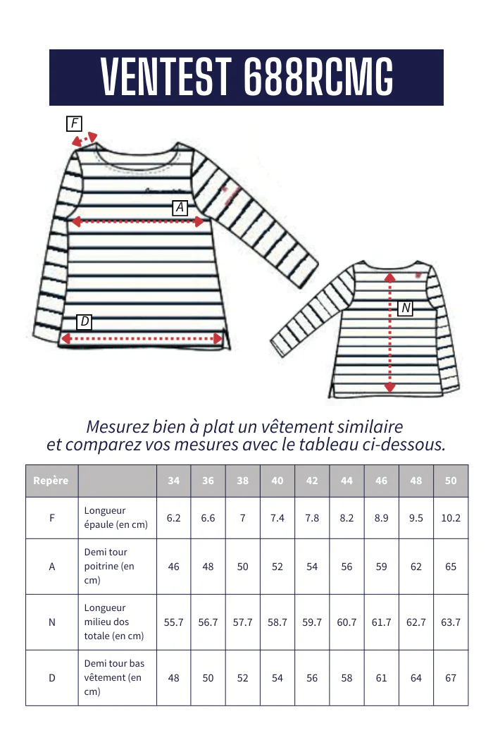 Marinière broderie cœur VENTEST - Image 5