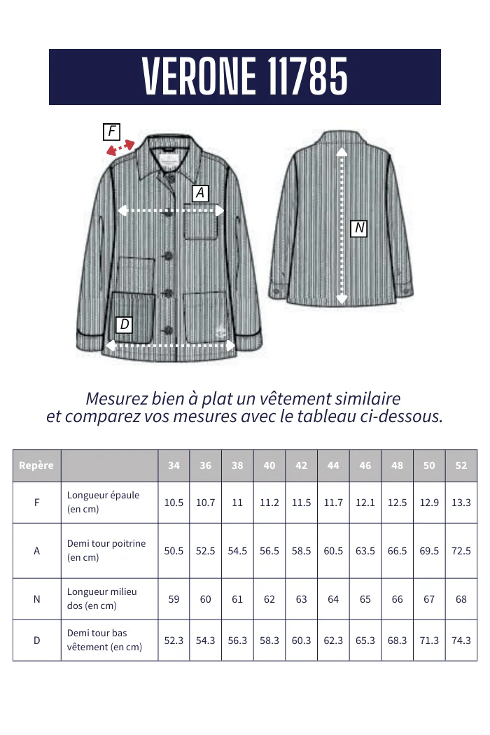 Veste de travail rayée VERONE - Image 9
