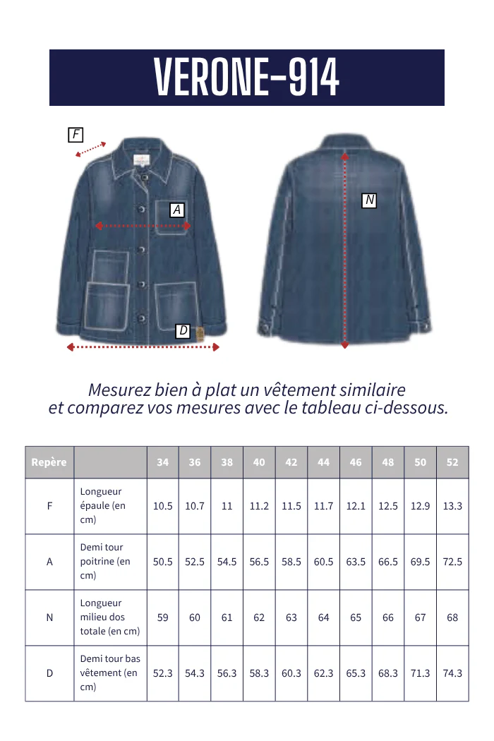 Veste de travail en denim VERONE - Image 8