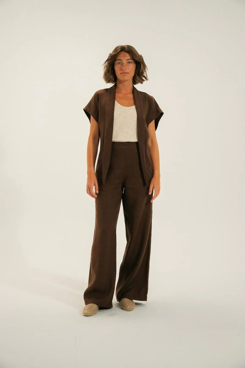 veste en lin sans manches VOLTA - Image 2