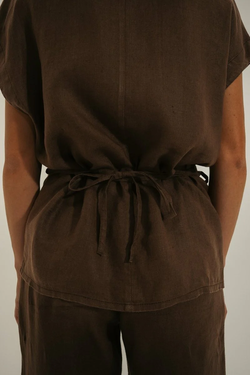 veste en lin sans manches VOLTA - Image 5
