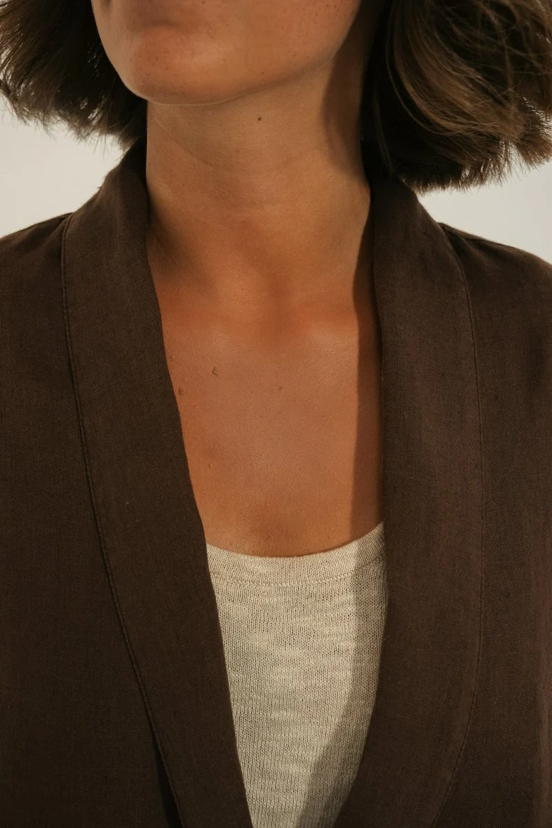 veste en lin sans manches VOLTA - Image 6